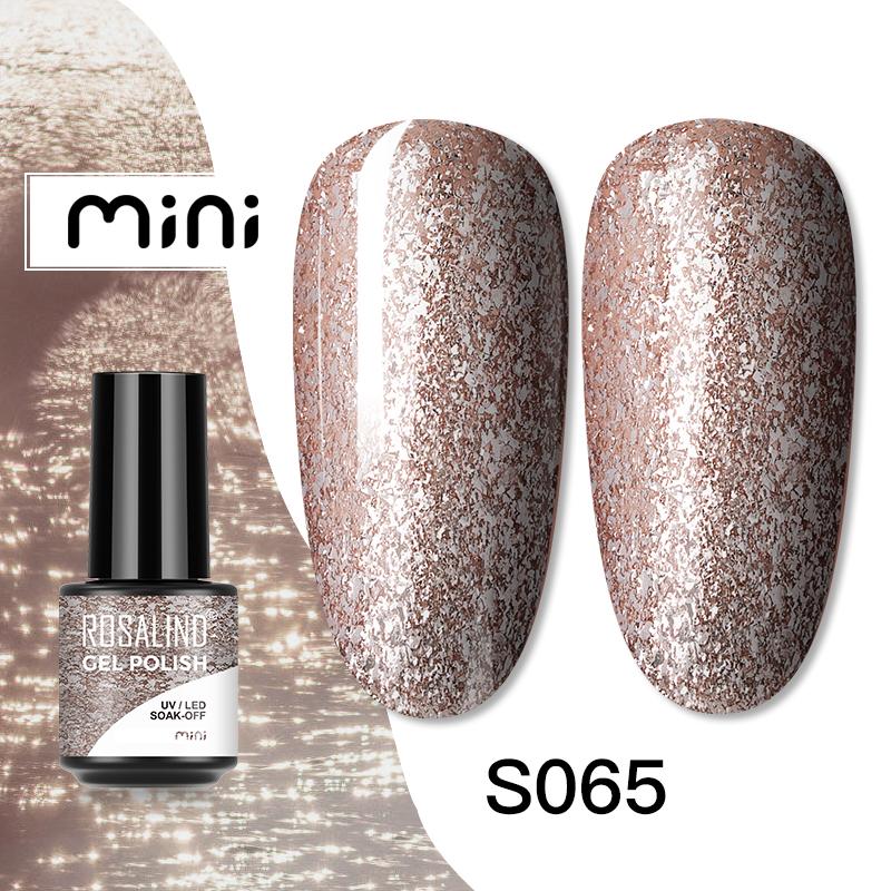 ROSALIND Mini Pure Color Gel 80 Colors Nail Polish Soak Off UV LED Gel Polish Varnish Lacquer Semi Permanent Base Top Coat For Nail Art Design