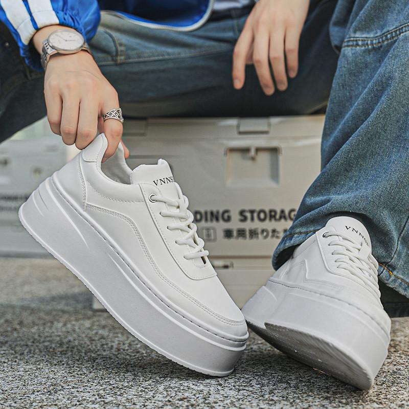 Height Increasing White Sneakers Man Fashion Design Men's Casual Sneakers Platform Skateboard Shoes For Men zapatillas de hombre