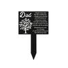 Heart Shaped Metal Memorial Garden Stake with Butterfly and Floral Design Engraved Remembering Mom Quote Suitable for Outdoor Cemetery Decoration