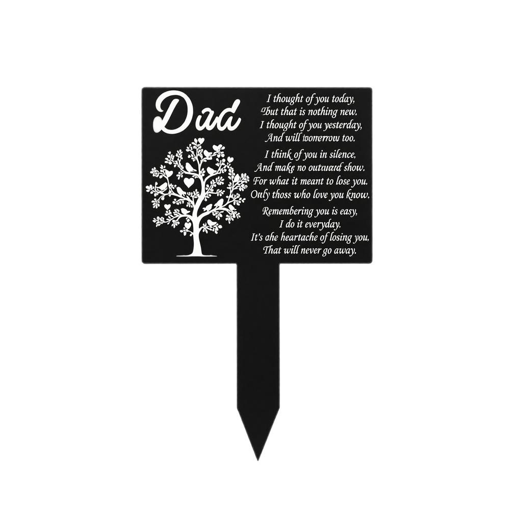 Heart Shaped Metal Memorial Garden Stake with Butterfly and Floral Design Engraved Remembering Mom Quote Suitable for Outdoor Cemetery Decoration