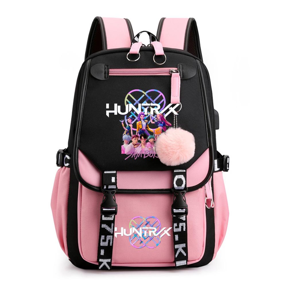 Anime New Cartoon K-pop Printed Backpack Schoolbag for Teenager Student Girl Boy Bookbag Large Capacity Travel Bag Kid Gift Rucksak