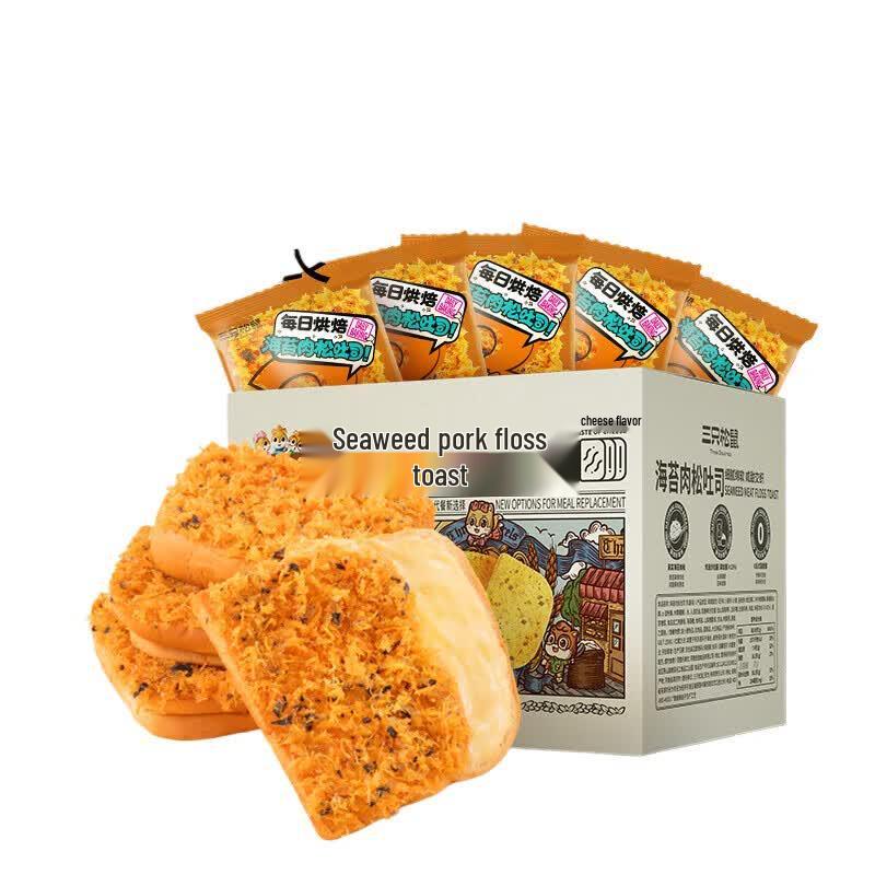Three Squirrels Cheese Seaweed Pork Floss Toast