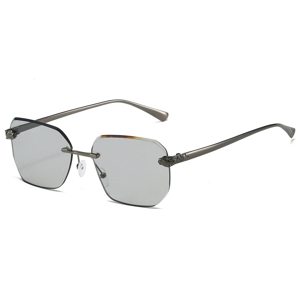 Trendy Retro Metal Gradient Shades Men's High Quality Driving Sunglasses Original Brand Women's Beach Anti UV Sun Glasses