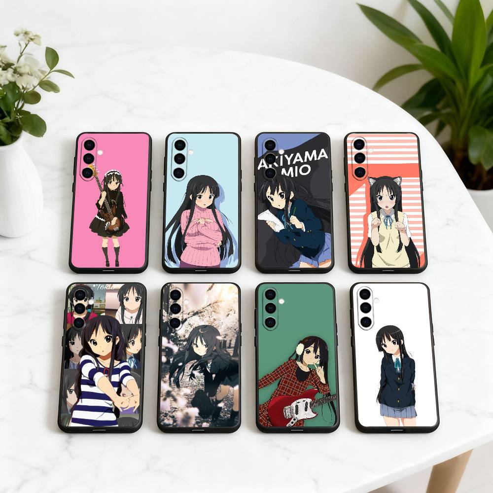 K-K-ON Mio Akiyama-KMA Phone Case For Samsung Galaxy A73,A72,A71,A70,A53,A52,A51,Soft Silicone Black Cover