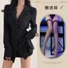 Erotic lingerie boyfriend shirt long sleeve striped slim and versatile mid-length slimming autumn waist top