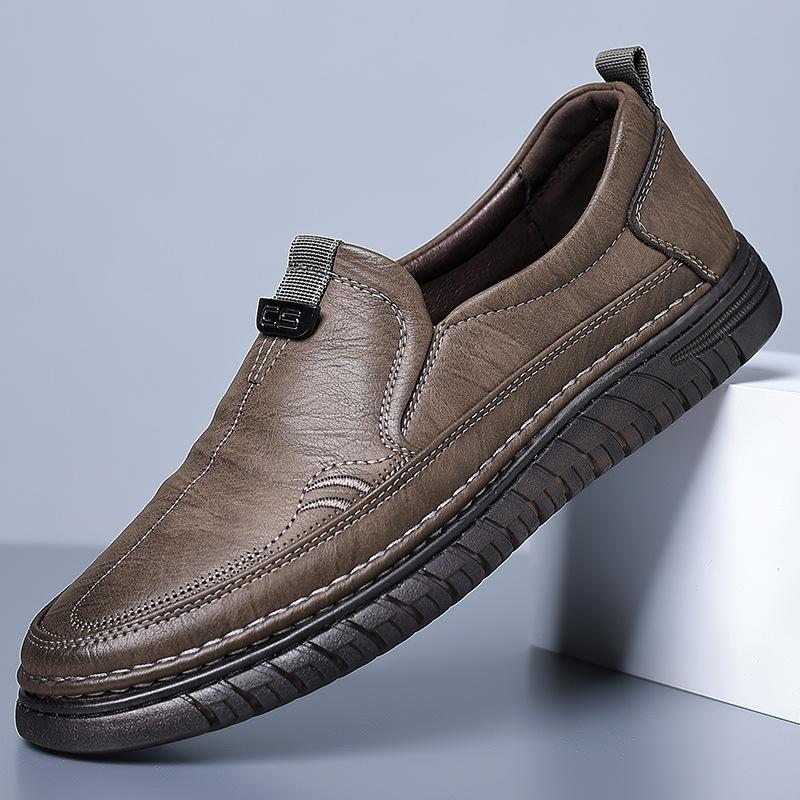 Herren Casual Leder Herrenschuhe Mann Hohe Qualität Mode Weich Klassisch Fahren Rutschfest Flats Sneaker Mokassin Handgefertigt