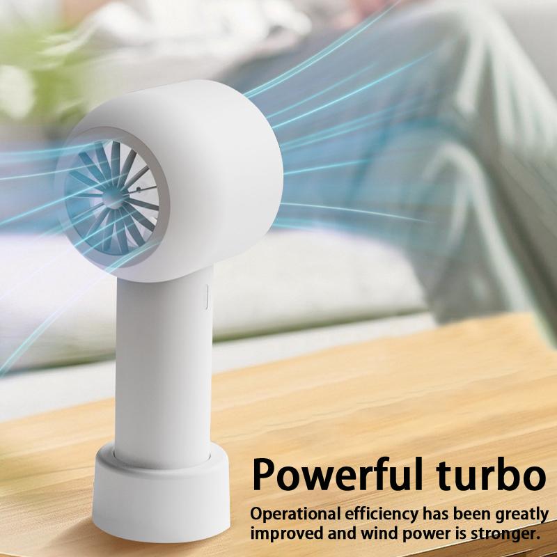 100 Speed Levels Mini Handheld Fan USB Rechargeable Cool Breeze LED Display for Makeup and Study