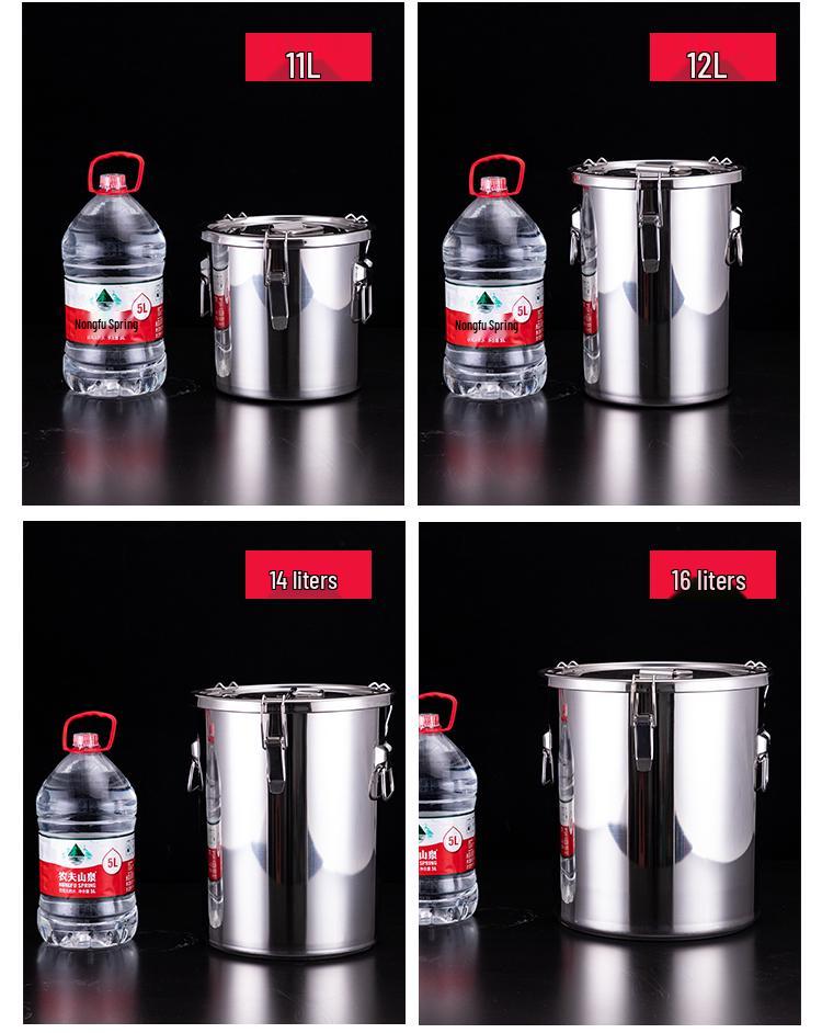 Barril Sellado Multiusos de Acero Inoxidable 304 para Almacenamiento de Vino, Té, Leche, Fermentación, Aceite o Arroz