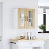 VidaXL Armoire murale de cuisine avec porte vitrée "Lucca" en chêne Sonoma 853910