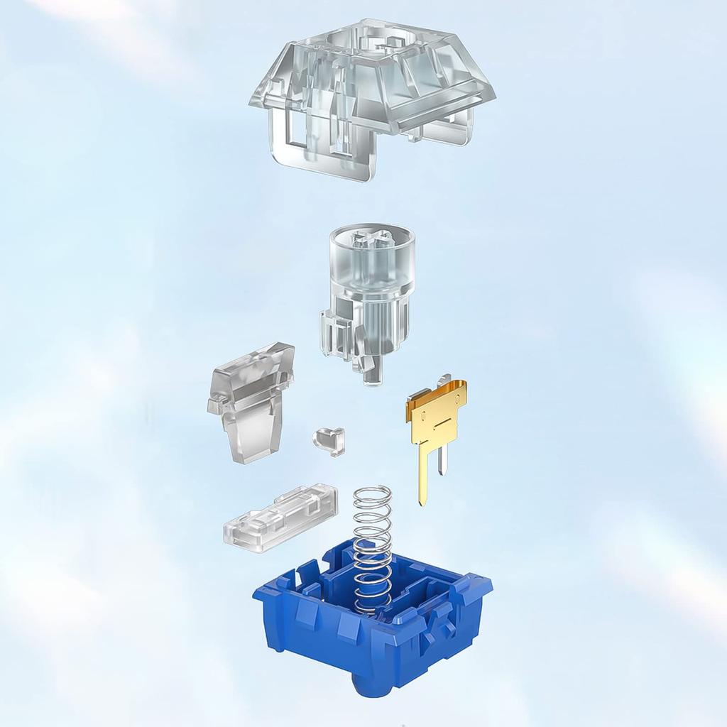 DRAOZA Kailh Box Tastatură Mecanică Comutator Silent PRO Comutator Silent Liniar Silent Kailh Island 72 Deep-Sea (Piese liniare)