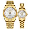 CHENXI Business Gold Couple Wristwatches Waterproof Luminous Couples Watch Fashion Stainless Steel Band Man Woman Watches