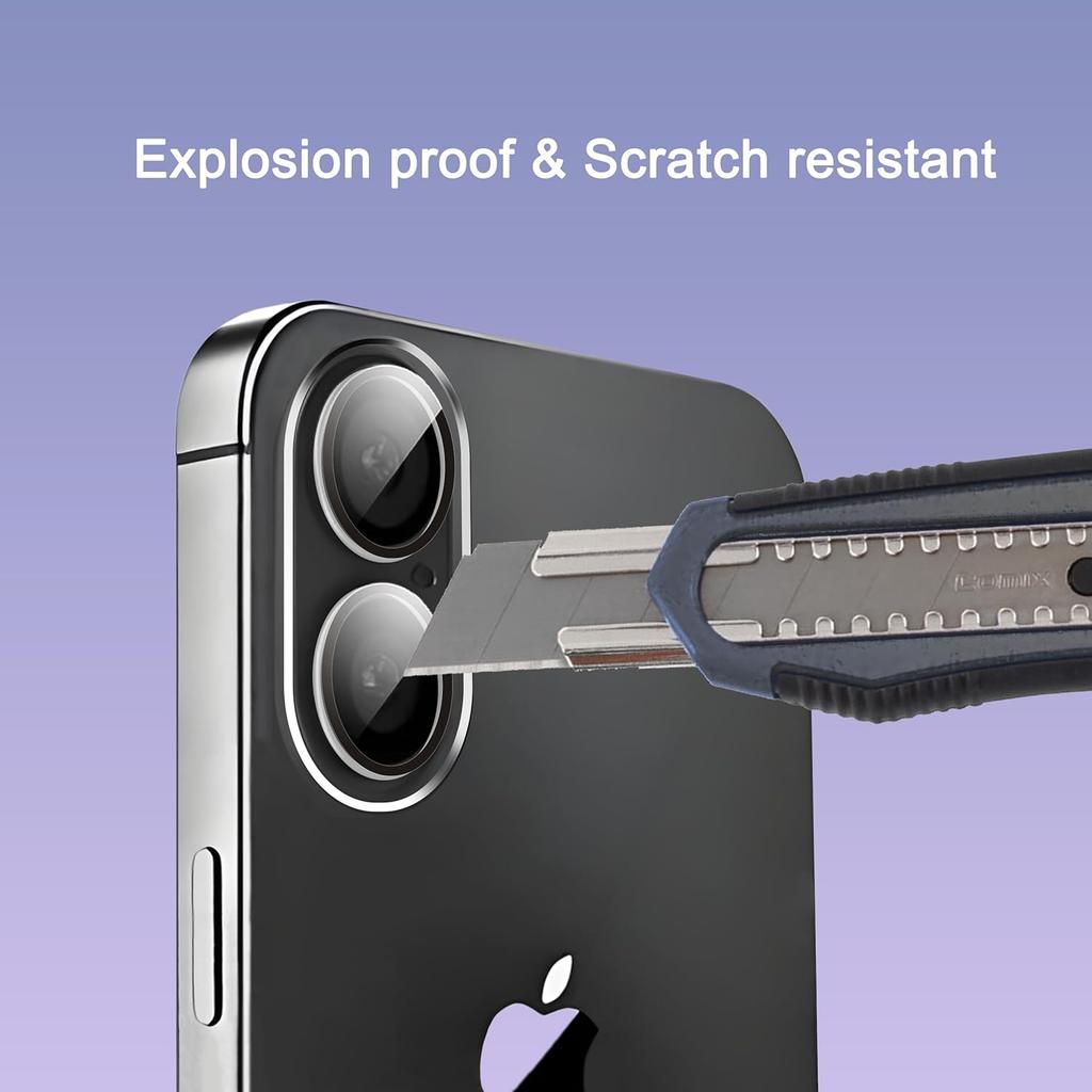 2PCS Tempered Glass Camera Lens Protector for iPhone 16E 16 E 15 Pro Max 14 Plus 13 Mini 12 11 iPhone16e iPhone16 16Plus Protection Phone Accessories