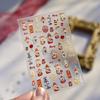 Festive Chinese Style Lucky Cat & God of Wealth Nail Art Stickers