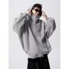 Unisex Heavyweight Double Zipper Hoodie, 300g - Sporty Loose Fit Cardigan for Spring and Autumn
