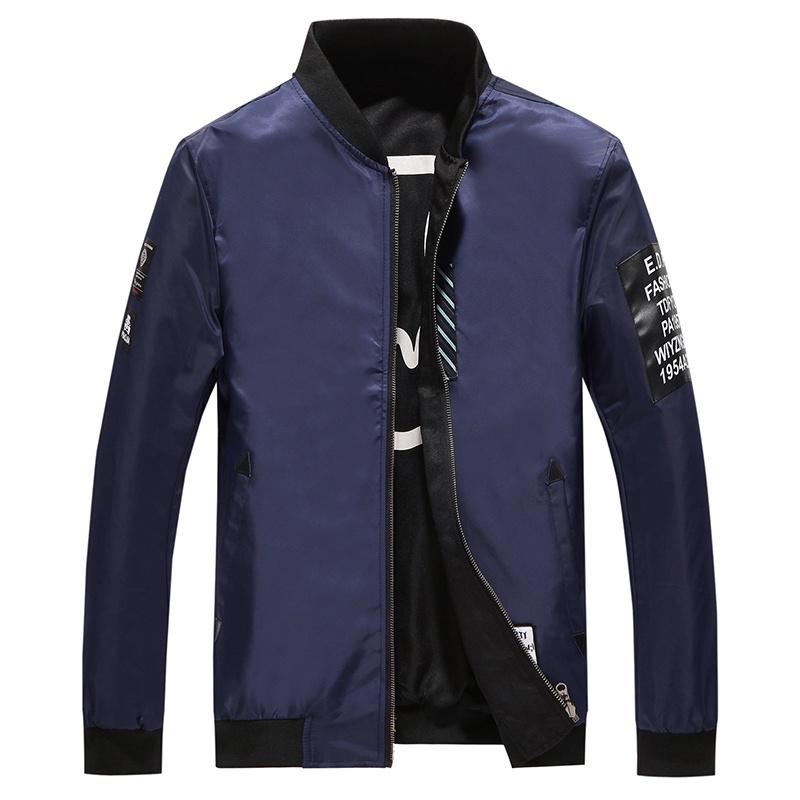 Premium Quality Mens Jacket Ma1 Army Smiling Face Reversible Bomber Jacket Coat