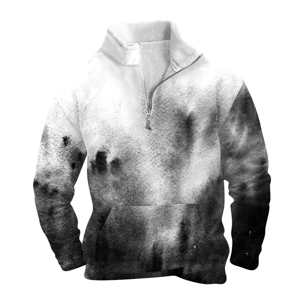 Das Herren-Sweatshirt mit Stehkragen im Frühling und Herbst ist ein Outdoor-Freizeitpullover