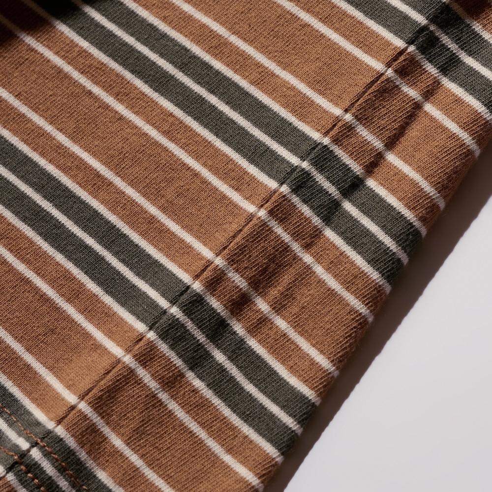 Dyutelo Leo Vintage Striped Long Sleeve T-Shirt Brown