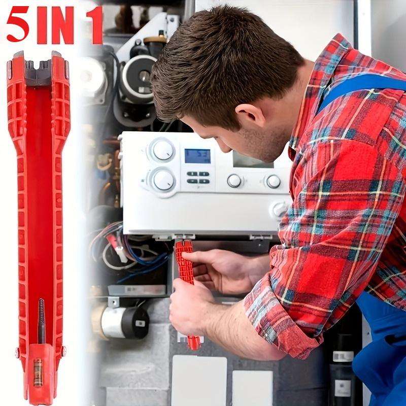8-in-1 Flanschschlüssel Anti-Rutsch Küchenspüle Reparaturwerkzeuge Badezimmer Armatur Montage Schlüssel Sanitärinstallation Schlüssel
