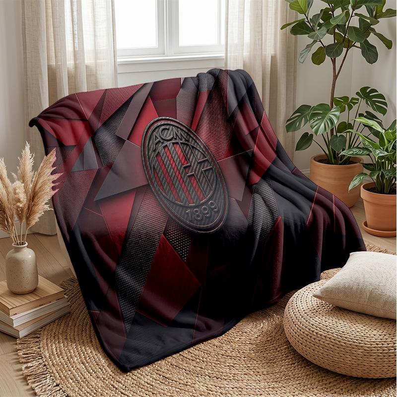 AC Milan Theme blanket Soft Flannel Blanket Plush Throw Blanket Cozy Sofa Bed Blanket for Home Decor