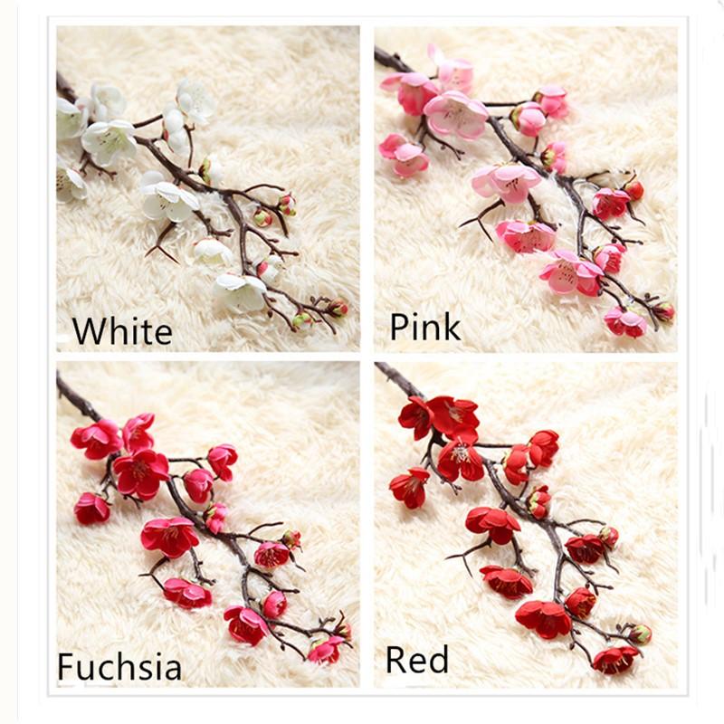 Artificial Flowers Plum Flower Artificial Plants Tree Branch Silk Flowers for Home Party