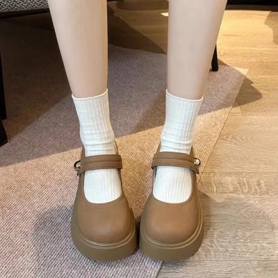 Fashion Japanese Style Lolita Platform Women's Shoes Mary Jane Ladies Pumps with Medium Heels Round Toe Gothic On Offer Genuine Mark 39