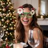 Cute Holiday Event Souvenirs Christmas Glasses, Glitter Party Glasses Frames, Novelty Elf Snowman Santa Claus Fun Festive Eyewear for Kids Reindeer