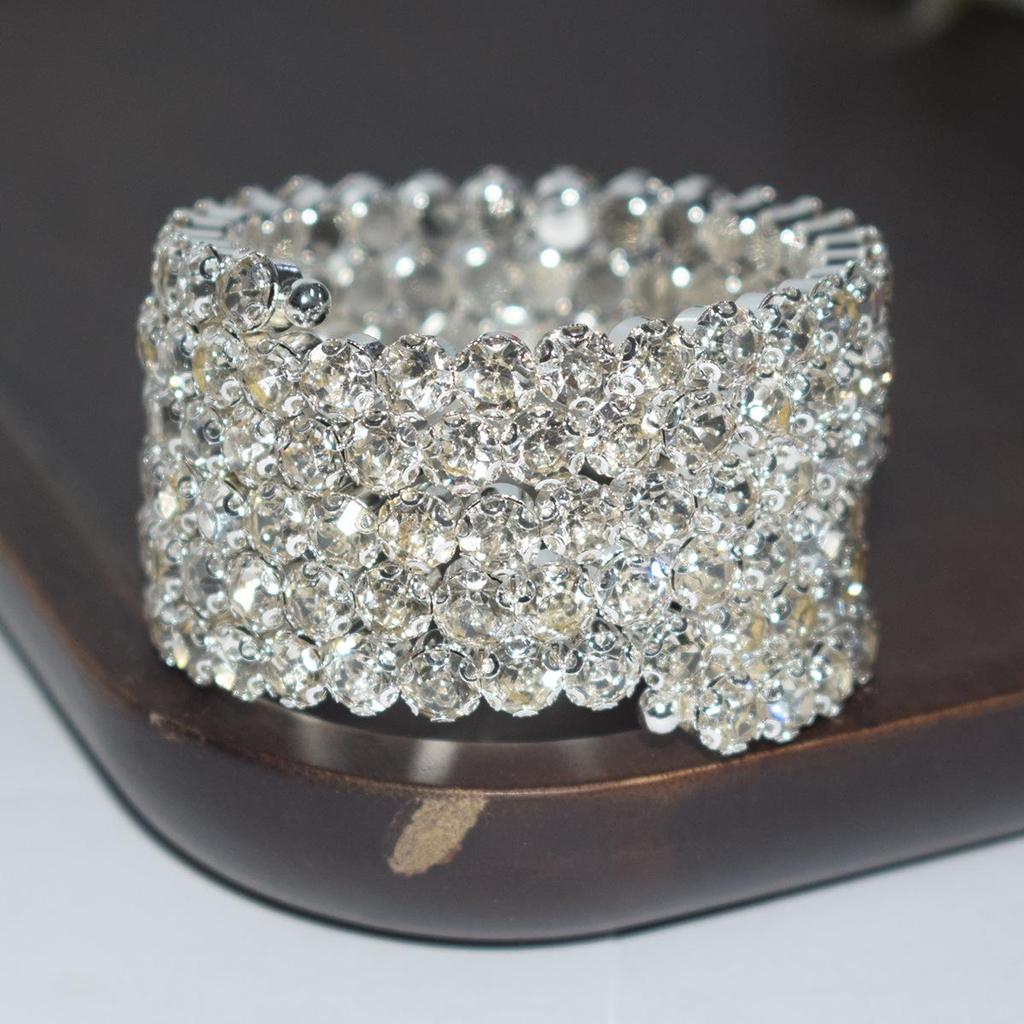 New Bridal AB Rhinestone Arm Bracelet Stage Performance Crystal Jewelry