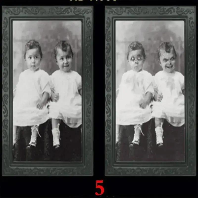 Pretty 3D Changing Face Ghost Picture Frame Halloween Decoration Horror Craft Supplies Haunted House Party Decor Halloween Props