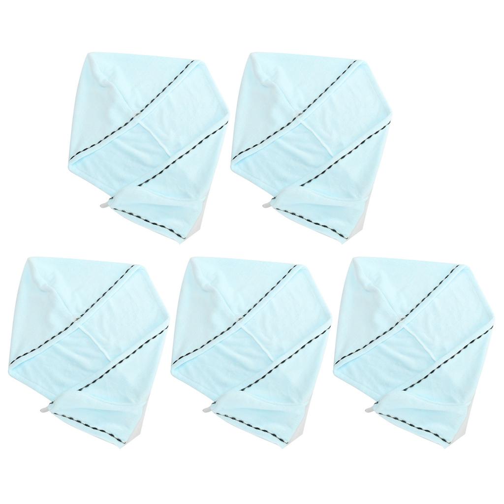 5 Stück Haartrockenhaube Kappe Turban Saugfähiges Handtuch Wickel Badezubehör für Zuhause Reisen