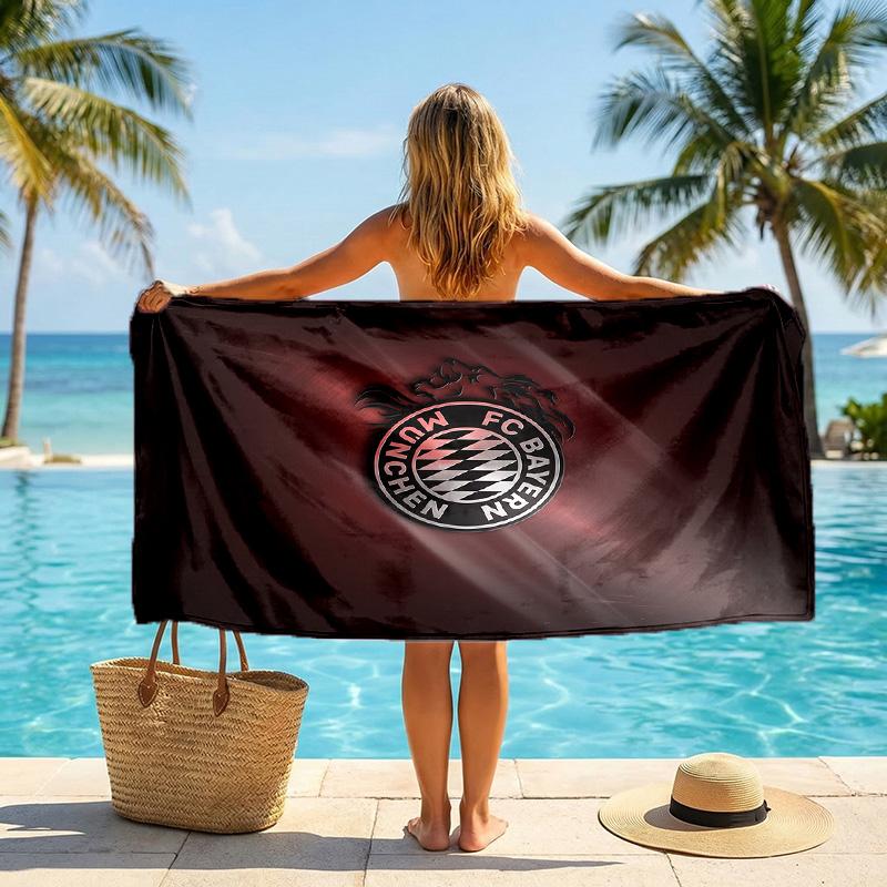 Bayern Munich Print Quick Dry Beach Towel Microfiber Absorbent Portable Travel Swimming Towel