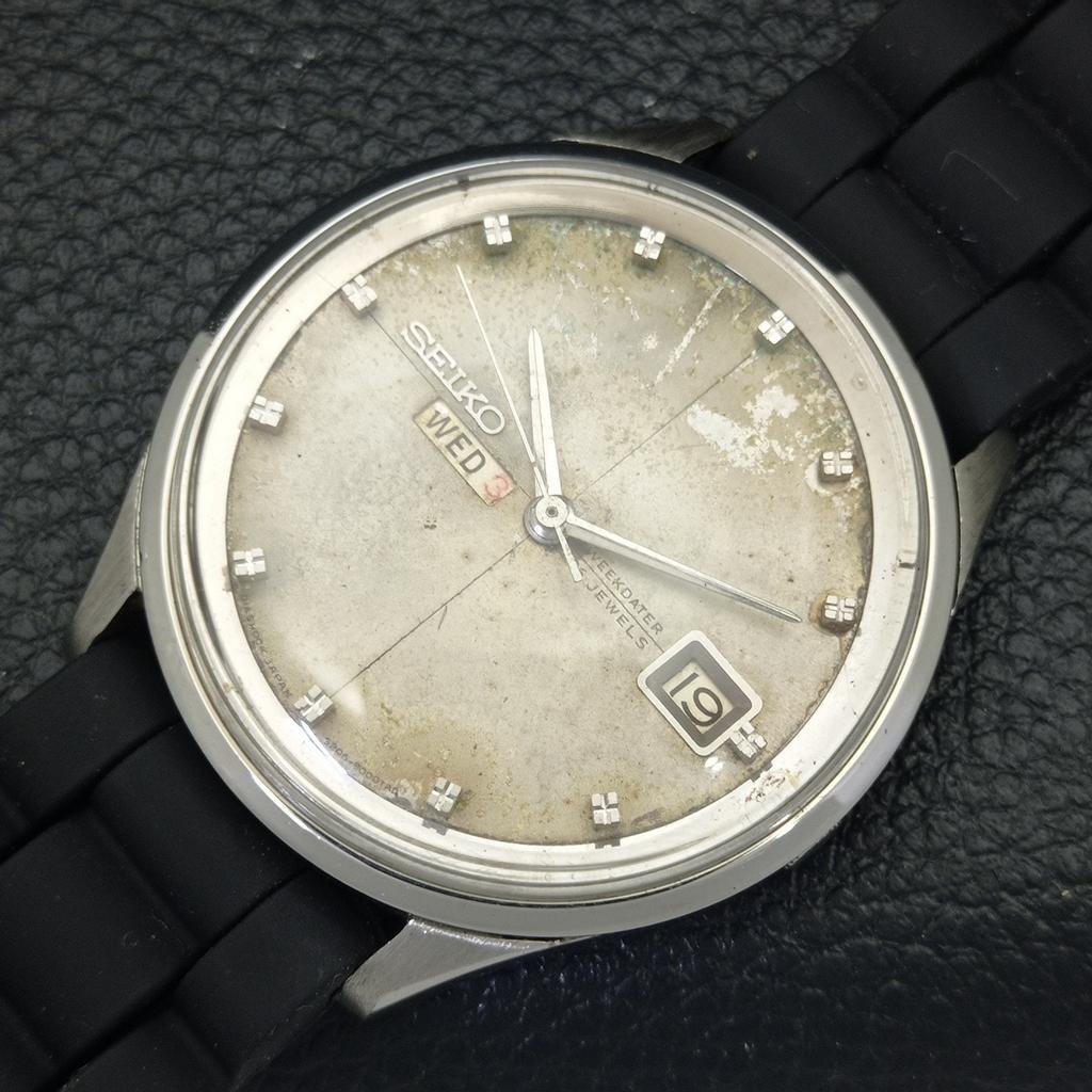 USED VINTAGE SEIKO WEEKDATER AUTOMATIC JAPAN MENS ORIGINAL DIAL WATCH a433937-2 R119-a433937