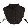 Linbaiway Women Stand Ruffle Lace Chiffon Fake Collar Detachable False Collar Adult Sweater Blouse Top Removable Faux Collar