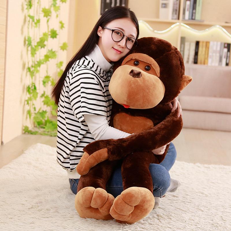 80/110cm Giant Dimension Cartoon Large Mouth Monkey Plush Toy the Gorilla Plush Doll Stuffed Pillow Playmates Toy