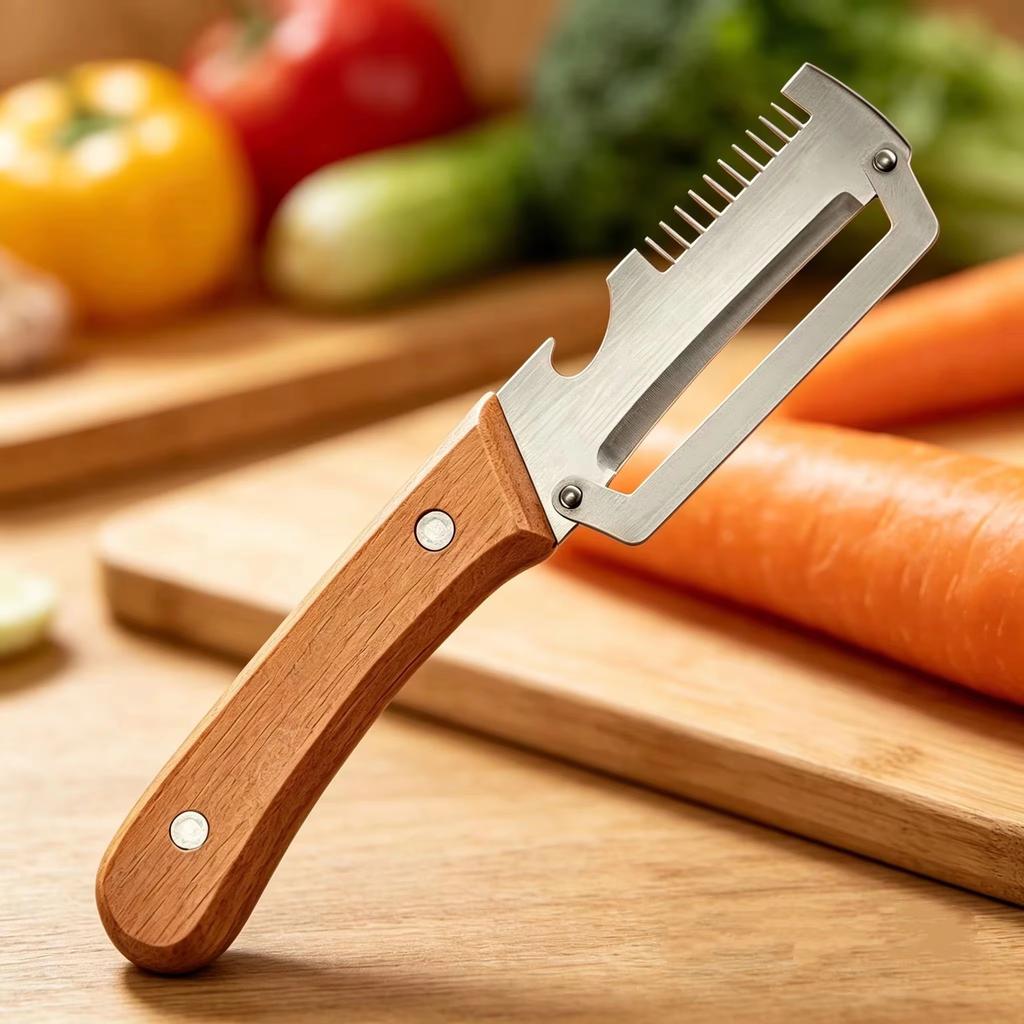 2PC Set Stainless Steel Multifunctional Kitchen Slicer Sharp Cutting Tool For Home Green Onion Cabbage Shredder Vegetable Peeler7