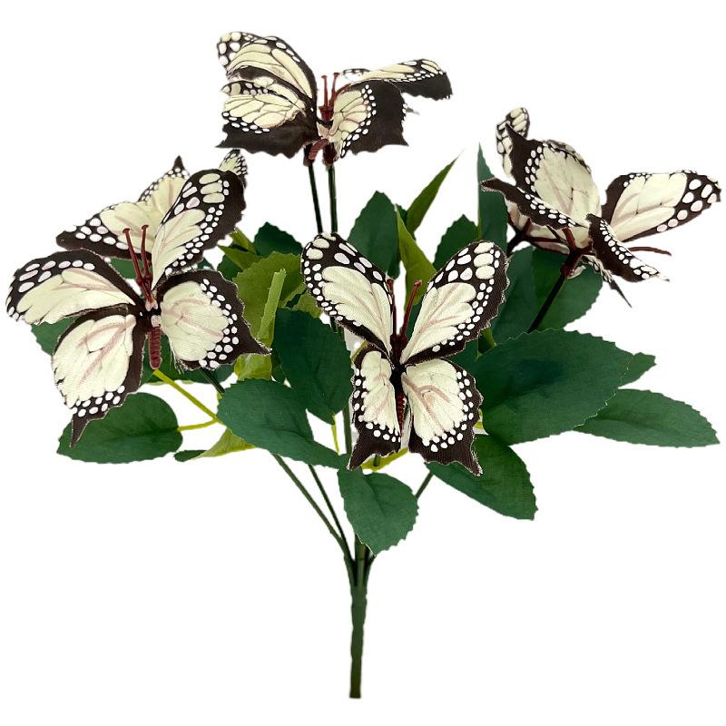 Vibrant Artificial Butterfly Flower Arrangements - Multi-Color Plastic Blooms for Indoor/Outdoor, Window Box, Pot & Party Decor