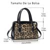 Retro Crossbody Bag Leopard Design Women Handle Bag Bright Glossy Surface Shoulder Bags Lady Handbag Party Outgoing Shopping