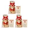 3 pièces de Petit Câlin de Poche de Noël avec Carte d'Encouragement Souvenir Sentimental de Fête Mini Breloque pour Décoration d'Arbre de Noël Opération Xmas
