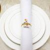 White Rabbit Napkin Buckle Alloy Napkin Rabbit Ring Table Decoration for Home Hotel Cafe Gold