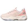 DLites 4.0 Fabric Synthetic Leather Lace-Up Shock Absorbing Durable Breathable Low-Top Dad Shoes Women Sneaker Dark-Pink Purple 149492-MVPR