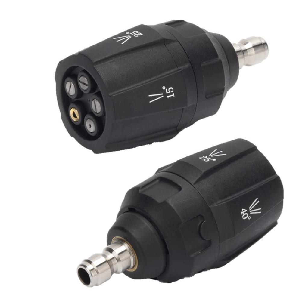 ST TS Multi-Spray Nozzle Head for Pressure Washers, 5-Level Adjustment, 1/4" Quick Coupler, One-Touch Detachable