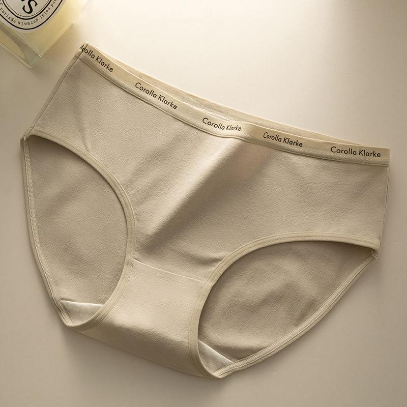 

Простое нижнее белье с надписями, не оставляющие следов, трусики средней талии, антибактериальные, дышащие, сексуальные женские трусики XL светло-серый