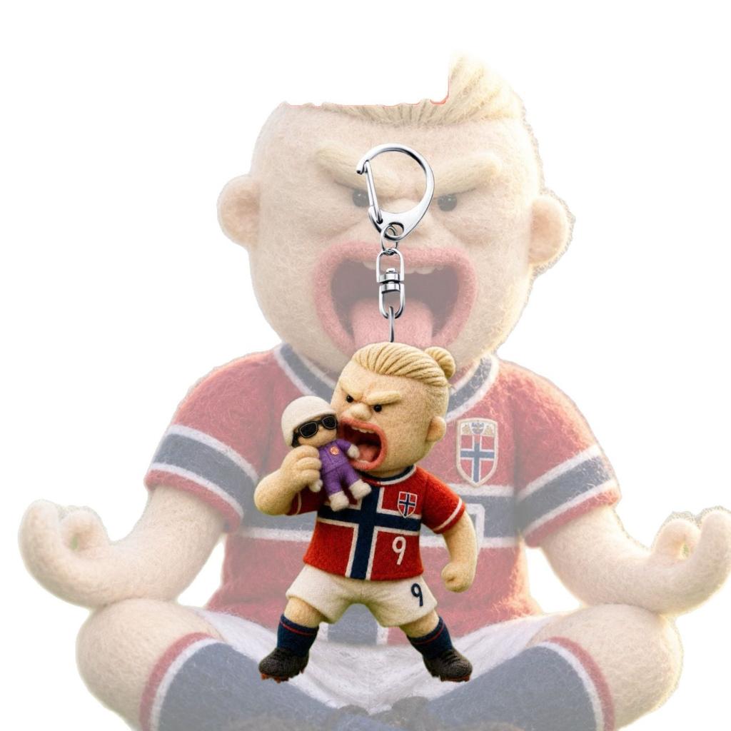 Haaland Acrylic Keychain Norway National Team Fan Merch Soccer Star Backpack Pendant