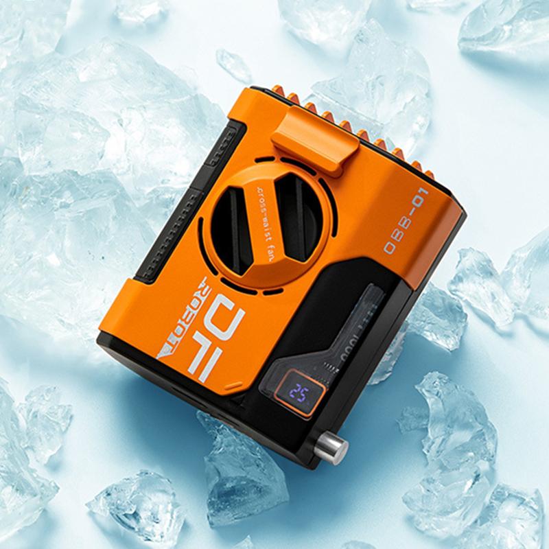 

10000mAh Waist Fan Personal Fan Practical Low Noise Lightweight Rechargeable Cooling Fan for Farm Cycling Backpacking Hiking помаранчевий