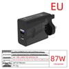 87W Fast Charging Dual-Port Charger Head - US/UK Standard, CE & FCC Certified