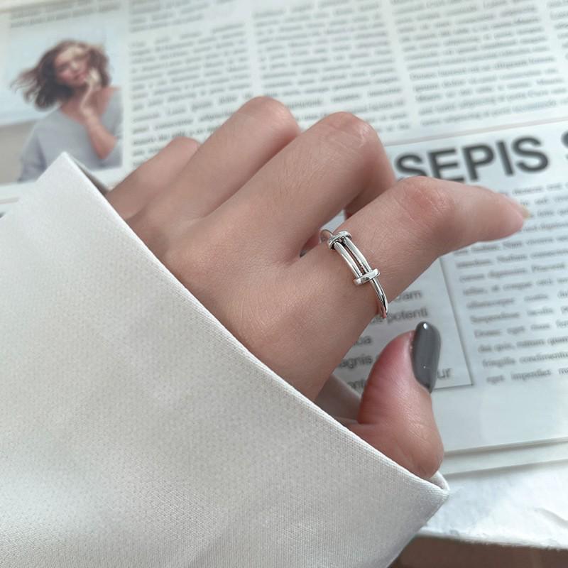 Korean Style Multi-layer Rotating Adjustable Retro Fashion Push-Pull Women s Hip Hop Index Finger Ring Open Adjustable