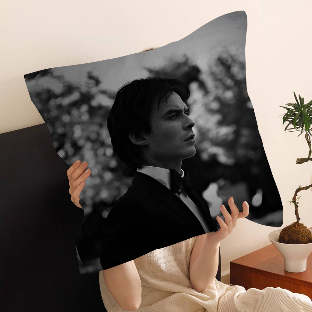 Pc Damon Salvatore Vampire Diaries Kissenbezug Auto Überwurf Kissenbezug für Sofa Auto Weihnachtsgeschenk xcm xcm