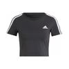 adidas Women's Essentials 3-Stripes Colorblock Tee Black IR6111