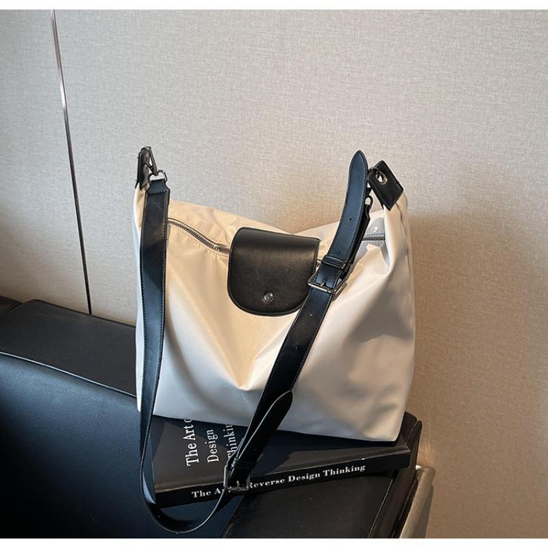 

Новая модная сумка-тоут большой вместимости, женская нишевая повседневная сумка через плечо из ткани Оксфорд для поездок на работу