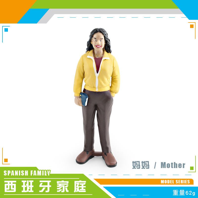 Simulated Family Member Character Model Grandpa Grandma Dad Mom Doll Parent-Child Relationship Static Ornament