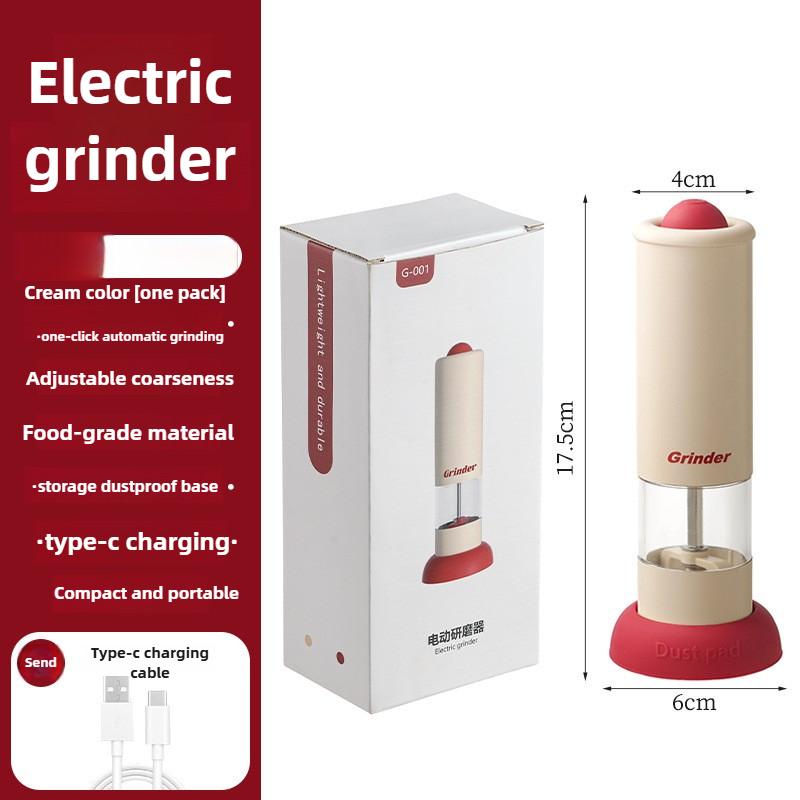 Electric Pepper Grinder Kitchen Tools Freshly Ground Seasoning Household Sea Salt Pepper Powder Black Pepper Grinding Bottle